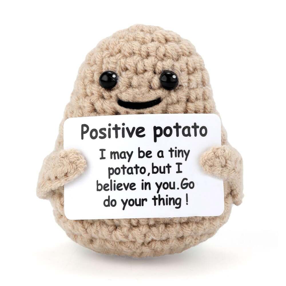 Handmade Crochet Positive Potato Emotional Support Gift